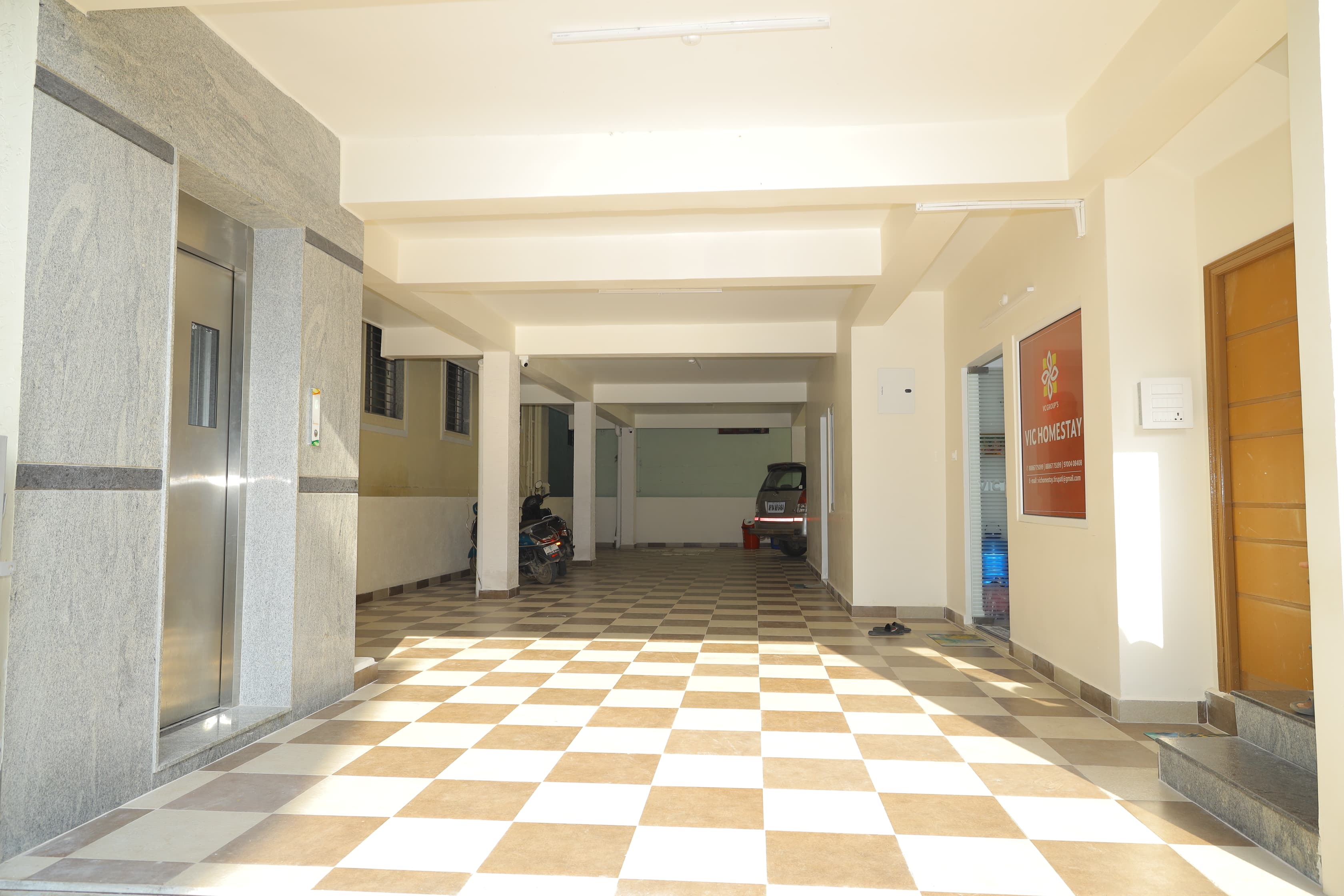 Covered parking area at Vic Homestay